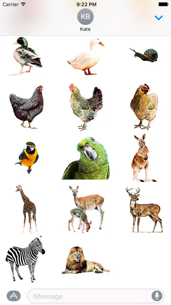 Tangkapan layar AddASticker Animals