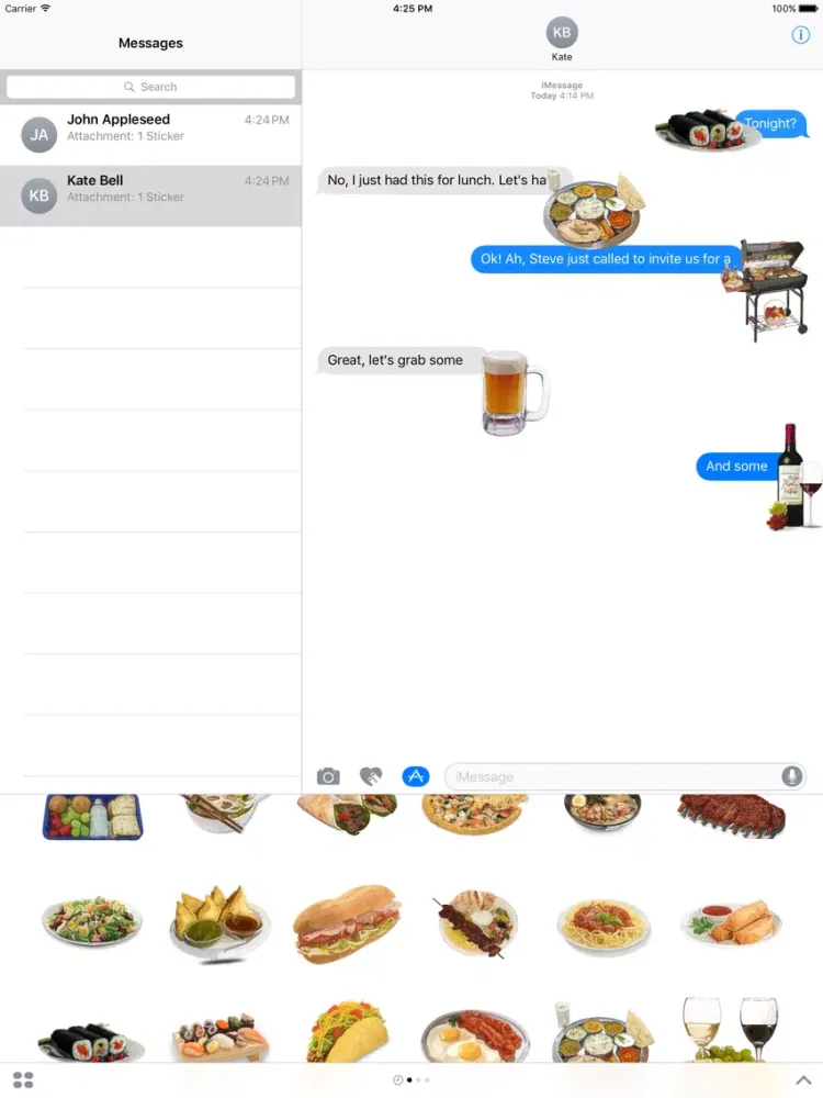 AddASticker Food Series iPad 應用截圖