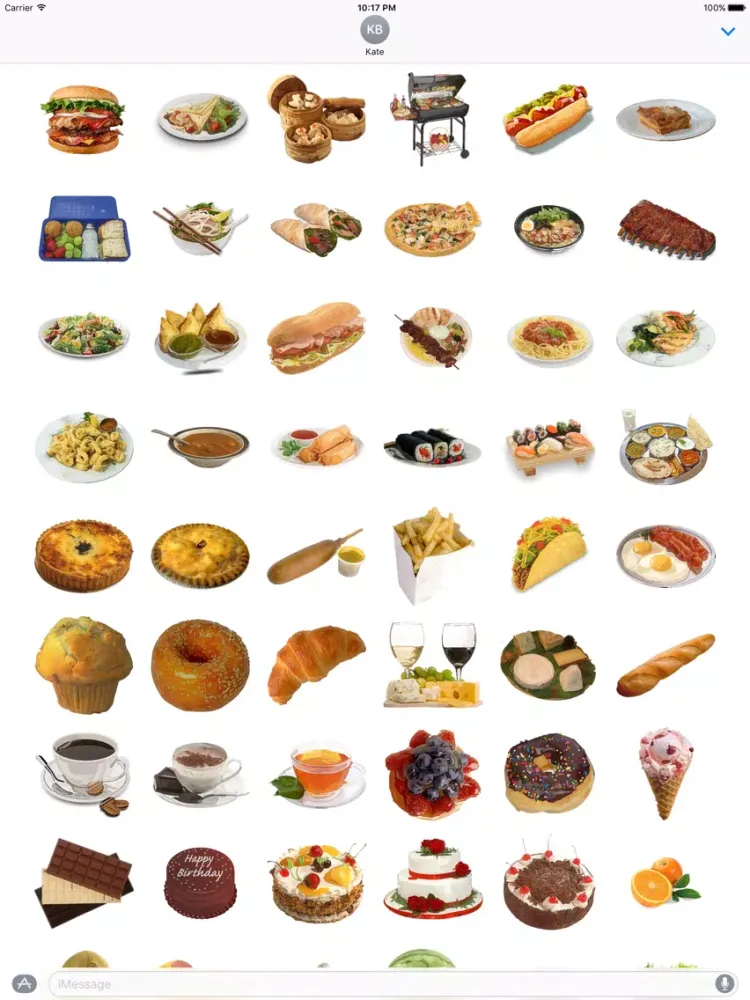 AddASticker Food Series iPad 應用截圖