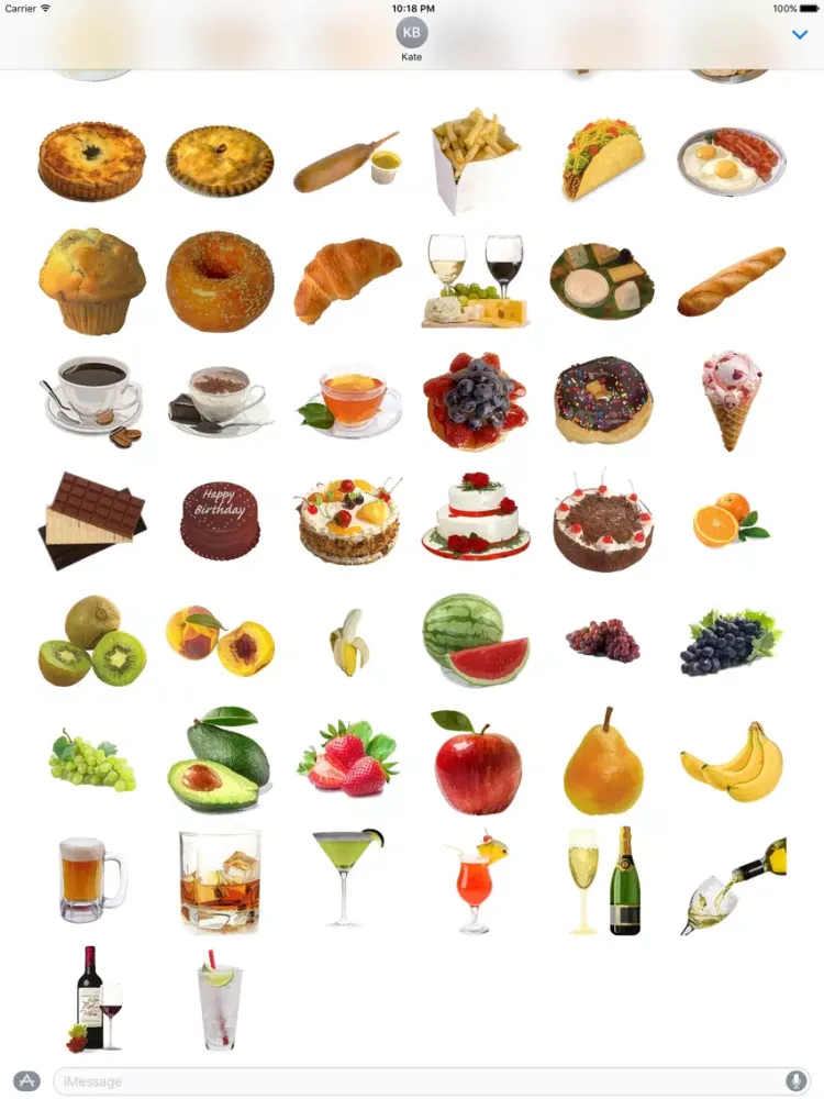 AddASticker Food Series iPad 應用截圖