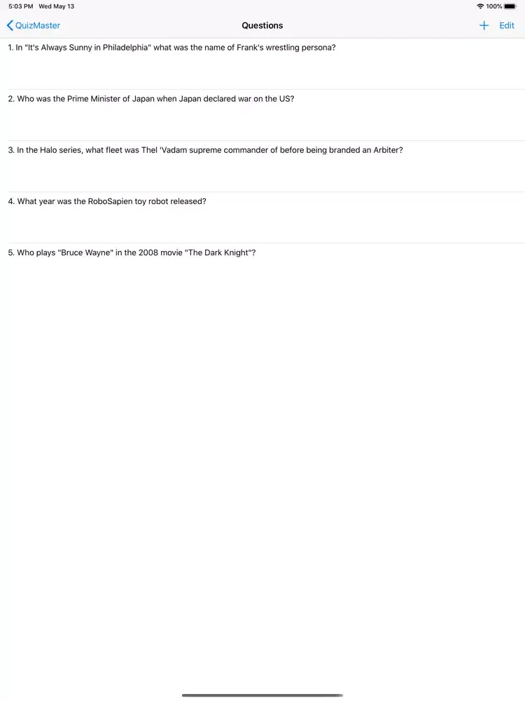 Zrzuty ekranu Quiz Master - Quiz Generator iPad 