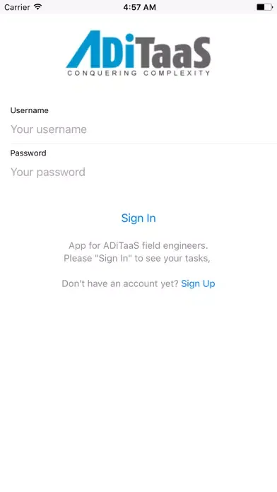 Tangkapan layar ADiTaaS Field Service