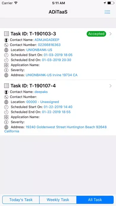 Tangkapan layar ADiTaaS Field Service