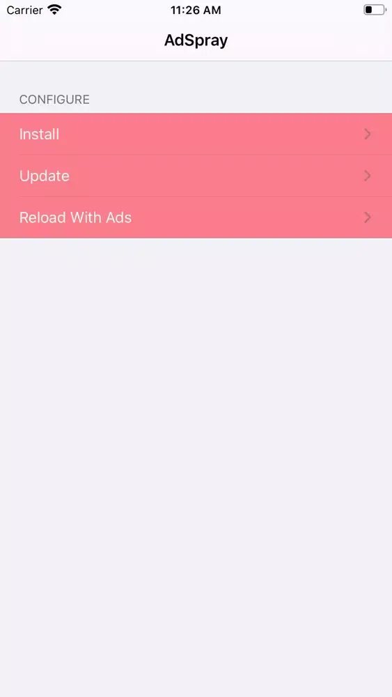 Tangkapan layar AdSpray Browser Widget