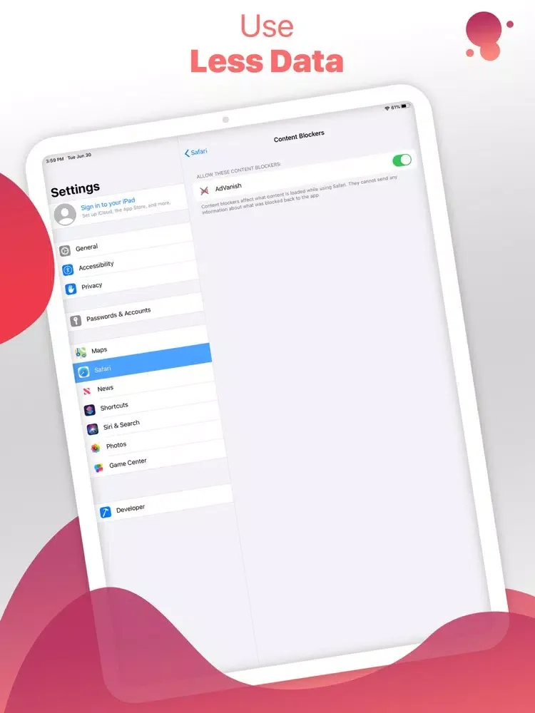 ภาพหน้าจอของ AdVanish - Block Ads & Privacy iPad 