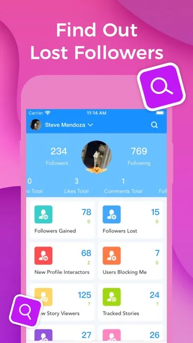 Tangkapan skrin Follower Tracker
