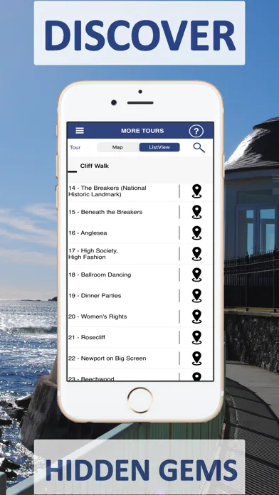 Newport Cliff Walk Audio Guide Screenshots