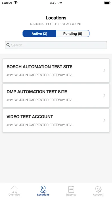 Screenshot di eSuite - ADT Commercial