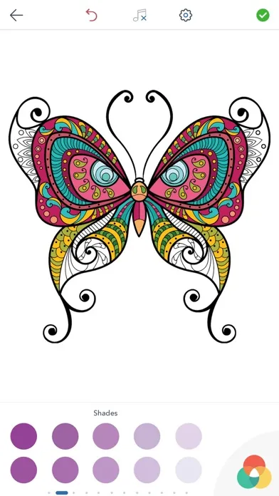 Adult Butterfly Coloring Book スクリーンショット