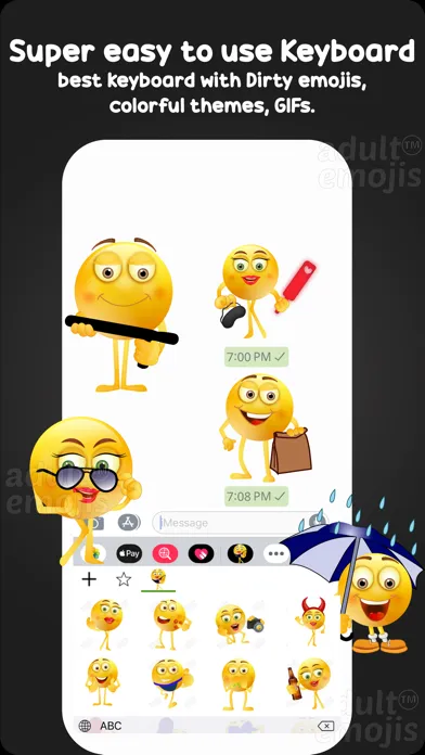 Dirty Emoji Sticker Keyboard应用截图