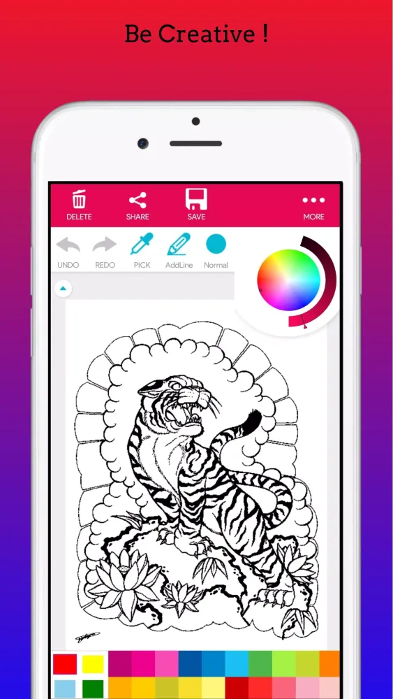 Captures d'écran de Adults Tattoo Coloring Book