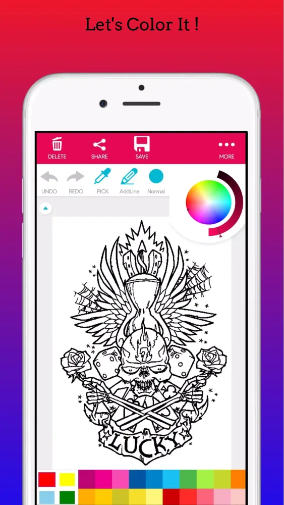 Captures d'écran de Adults Tattoo Coloring Book