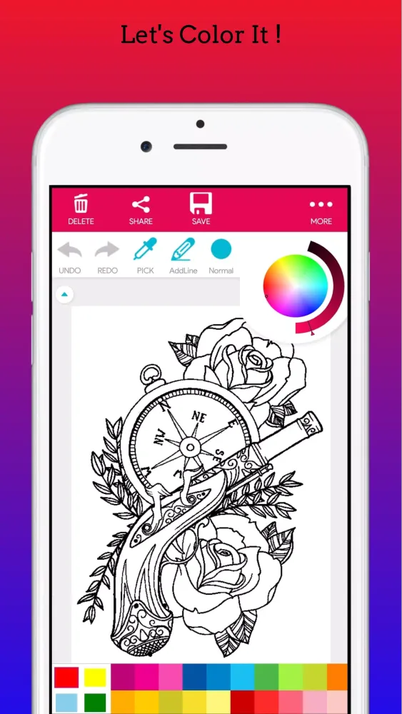 Captures d'écran de Adults Tattoo Coloring Book