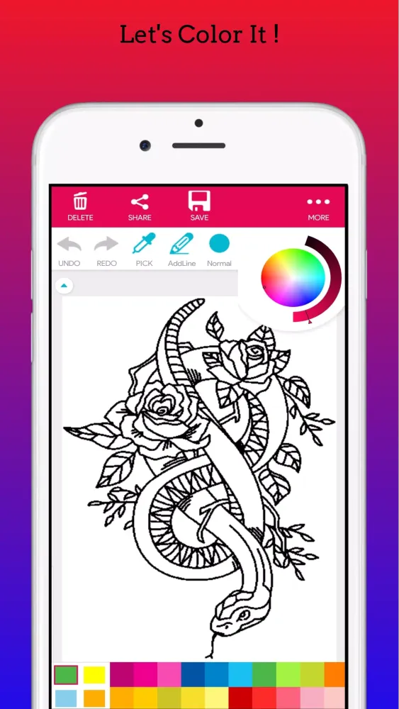 Captures d'écran de Adults Tattoo Coloring Book