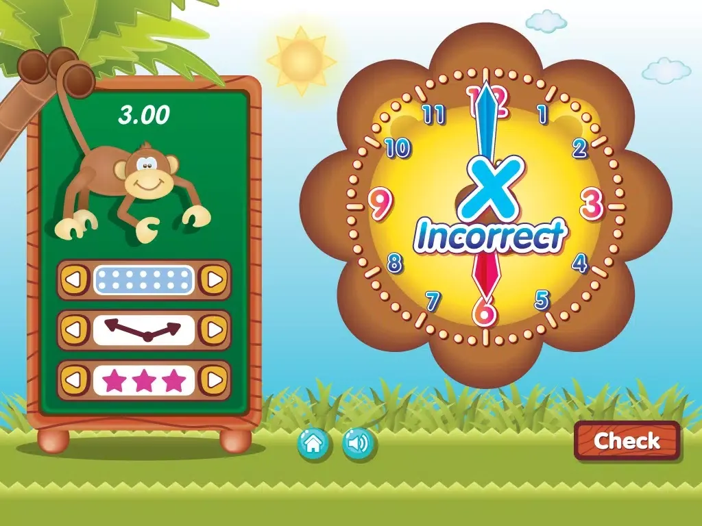 Tangkapan layar Learning Clock iPad 