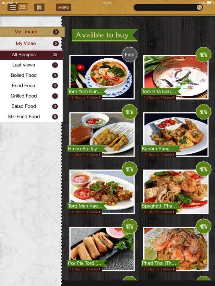 Thai Cooking Recipes iPad  Ekran Görüntüleri