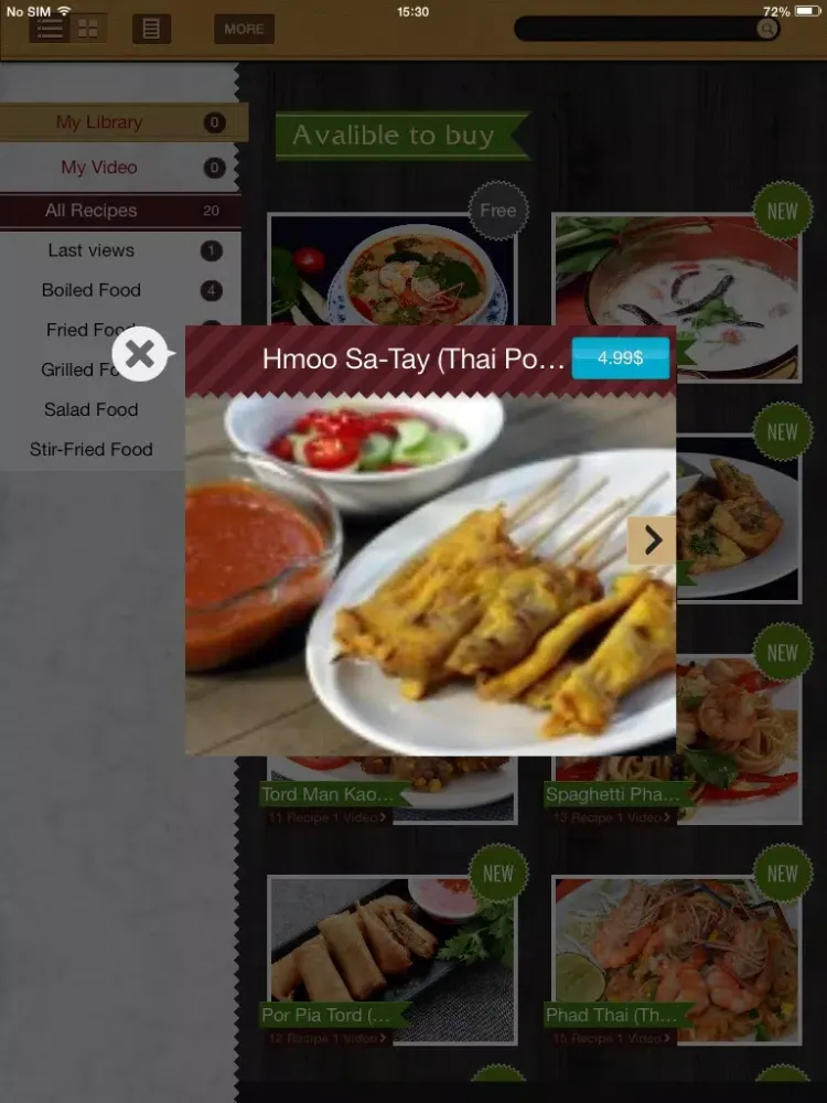 Thai Cooking Recipes iPad  Ekran Görüntüleri
