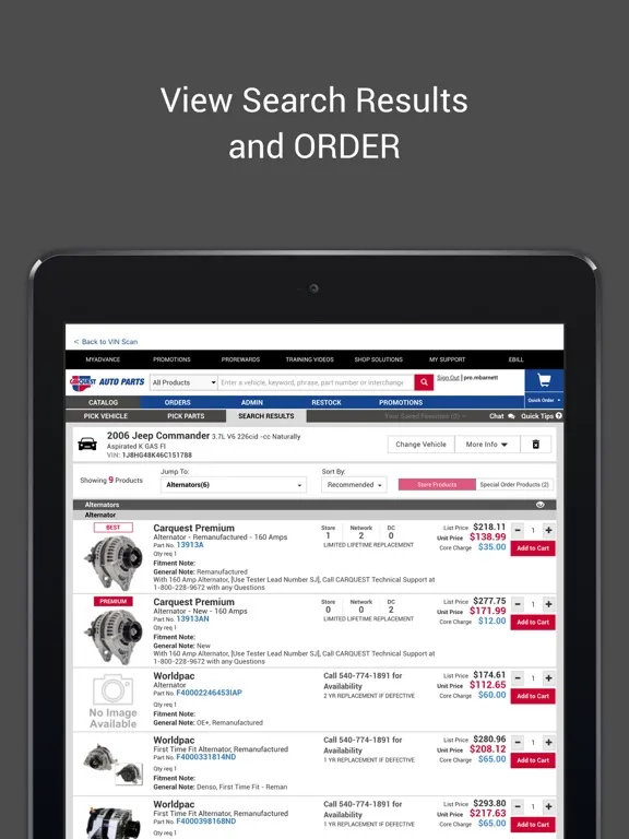 صور Carquest Professional iPad 