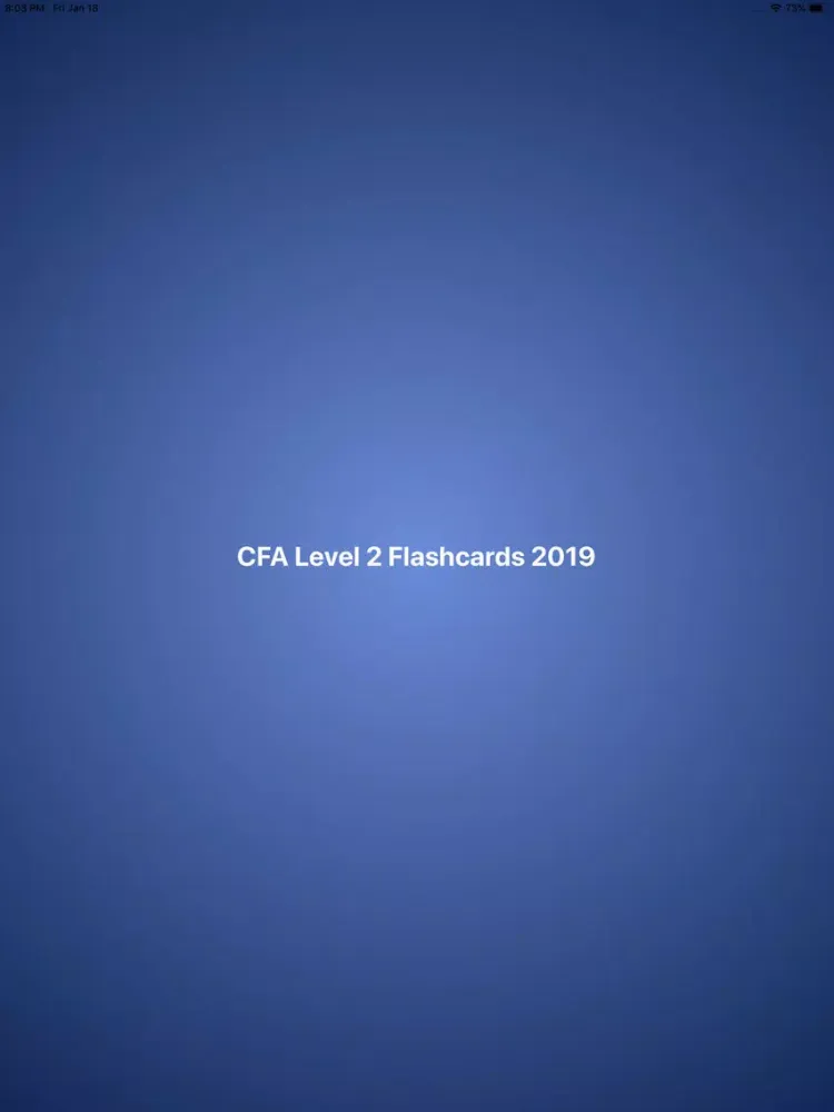 صور CFA Level 2 Flashcards 2019 iPad 