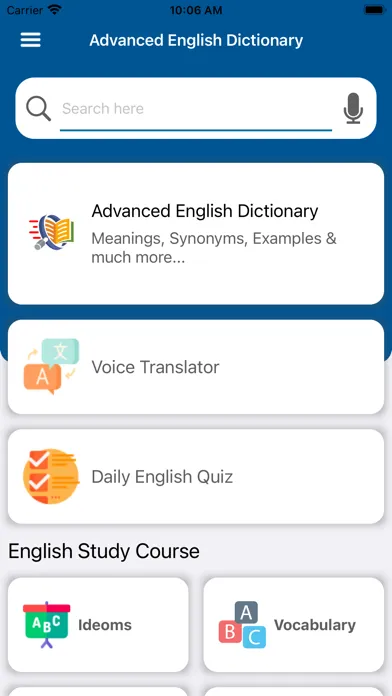 Advance English Dictionary Screenshots