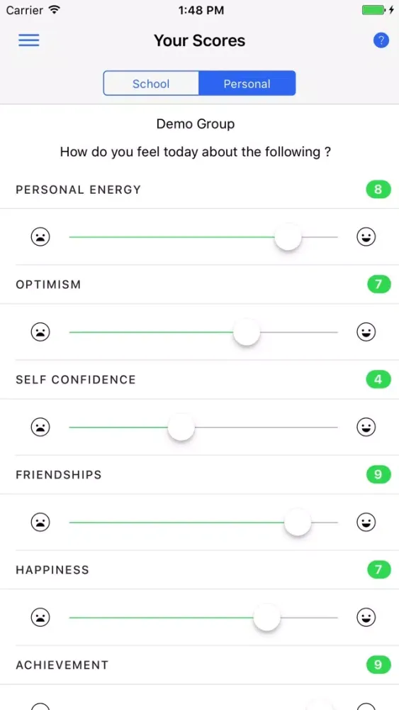 Student Self Assessment應用截圖