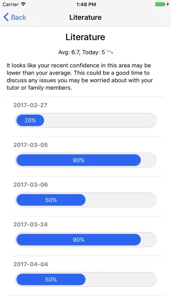 Student Self Assessment應用截圖
