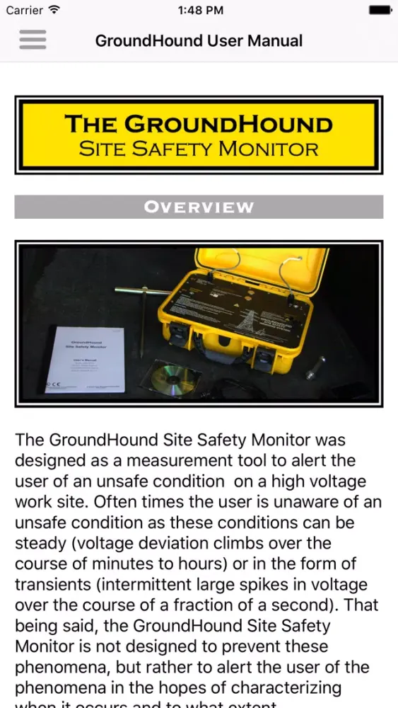 Zrzuty ekranu GroundHound User's Manual