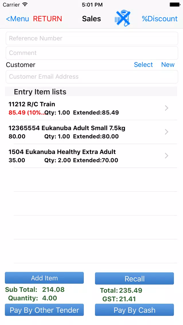 RMS iPOS Screenshots