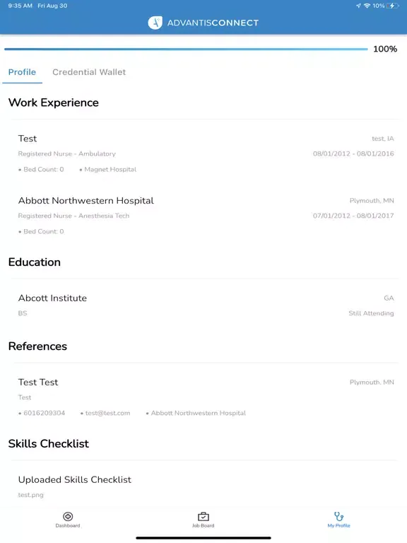 Capturas de pantalla de Advantis Connect iPad 