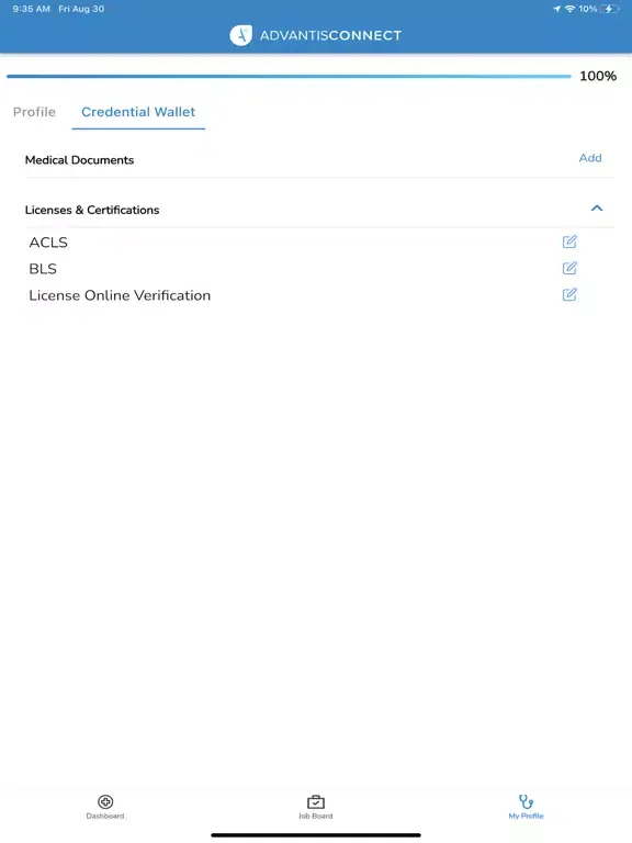 Capturas de pantalla de Advantis Connect iPad 