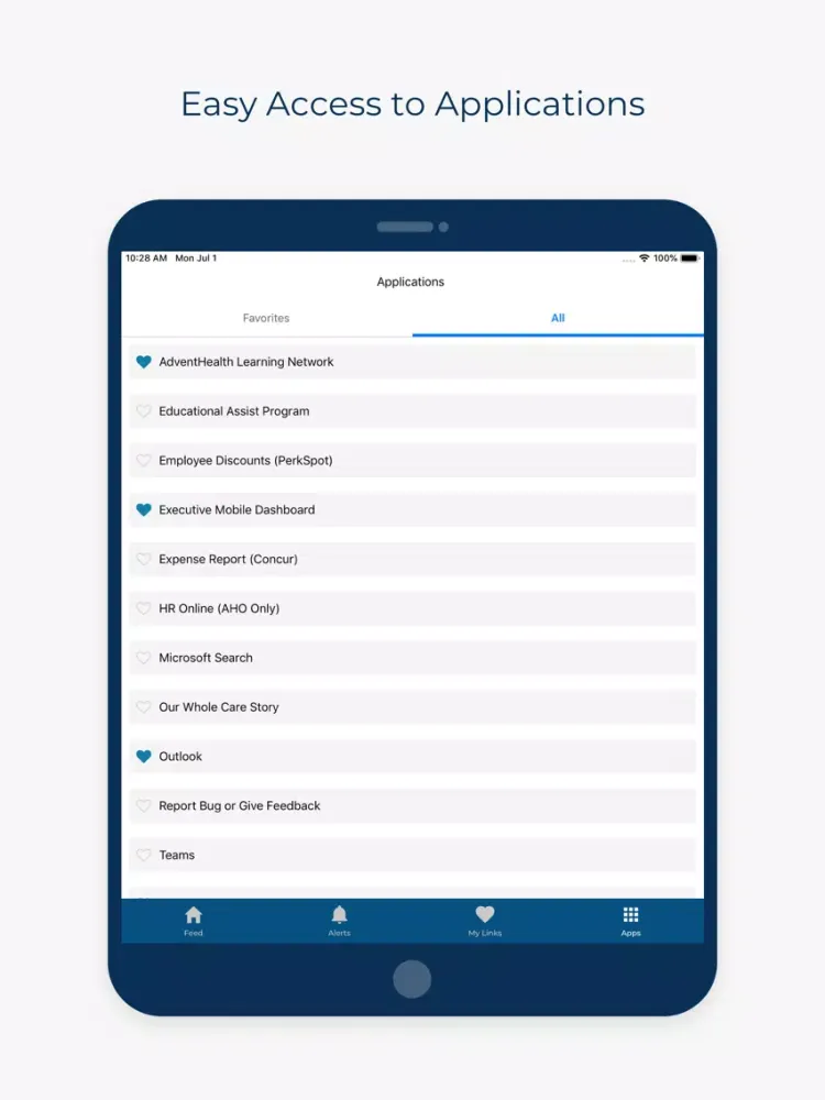 Captures d'écran de AdventHealth Connect iPad 