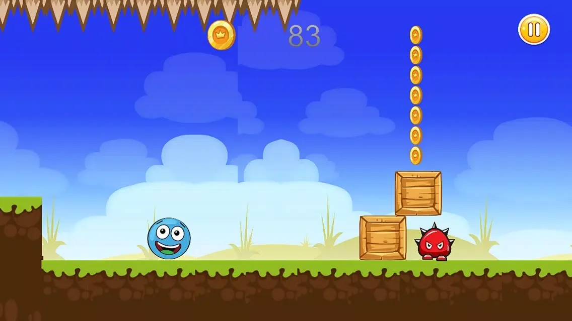 Tangkapan skrin Blue Ball Adventure