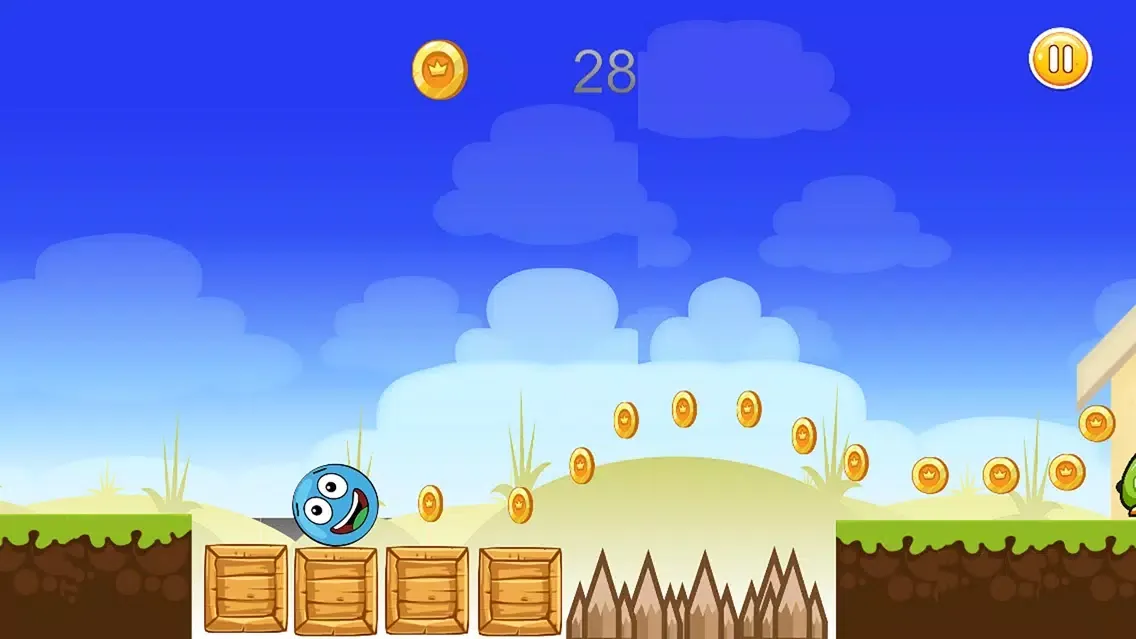 Tangkapan skrin Blue Ball Adventure