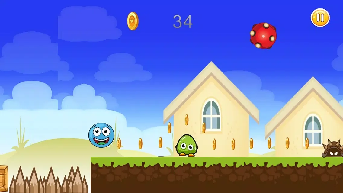 Tangkapan skrin Blue Ball Adventure