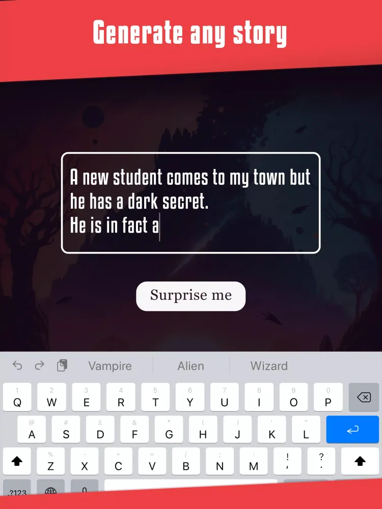 Tangkapan skrin Stories.ai