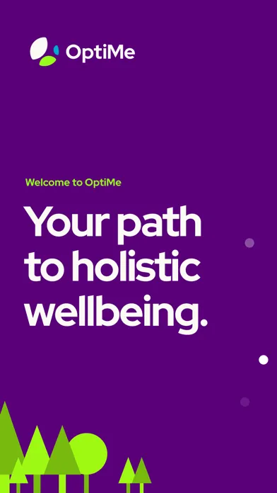 Capturas de tela do OptiMe Wellbeing