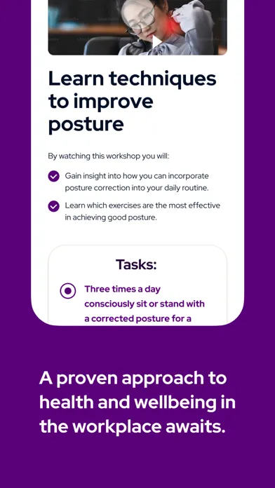 Capturas de tela do OptiMe Wellbeing