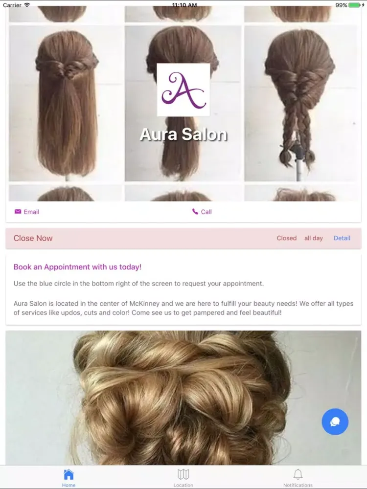 Capturas de tela do Aura Salon iPad 