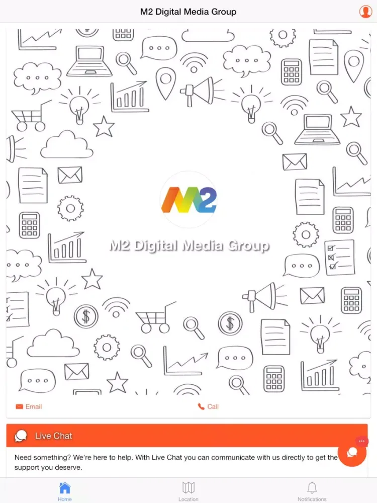 Tangkapan skrin M2 Digital Marketing Group iPad 