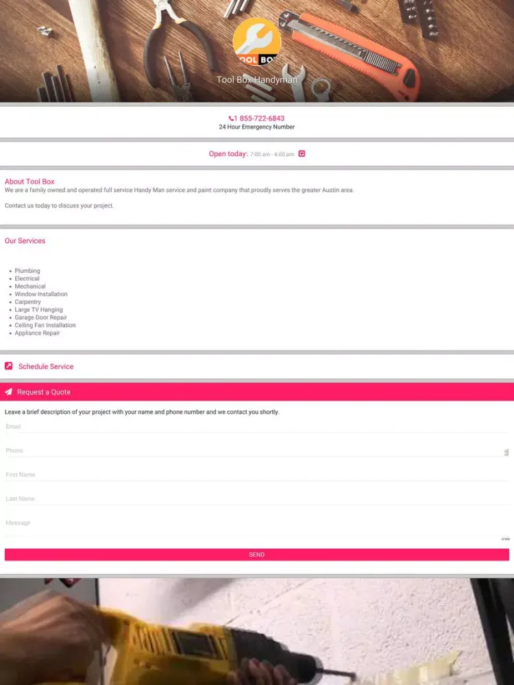 Tool Box Handyman Service+ iPad  Ekran Görüntüleri
