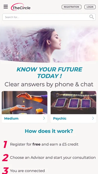Tangkapan skrin TheCircle - Your Psychic App