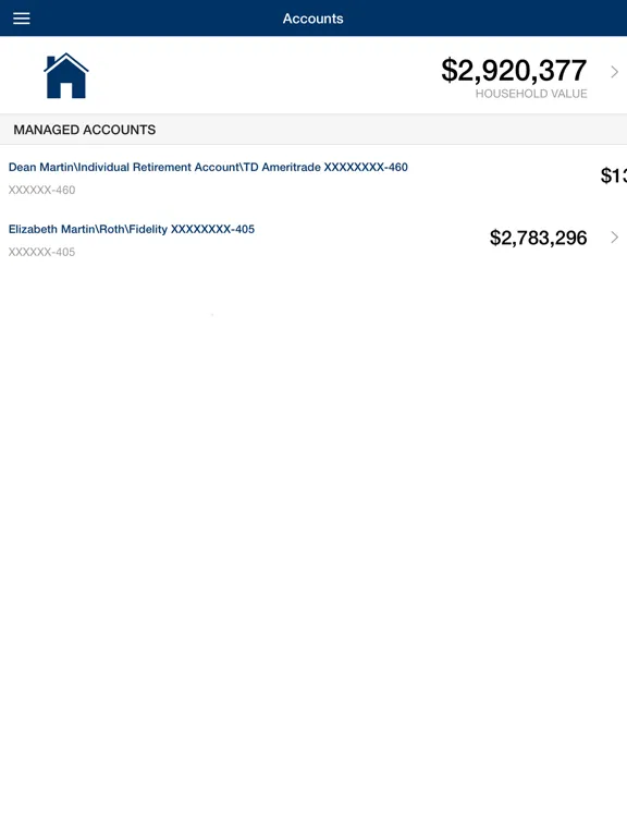 Capturas de pantalla de Hamilton Wealth iPad 