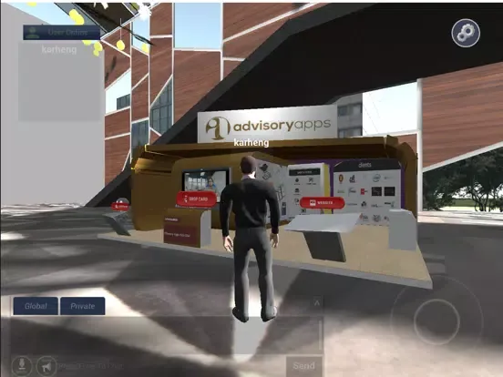Tangkapan skrin Virtual Event Space iPad 