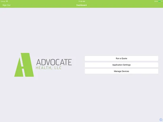 Capturas de tela do AdvoQuote iPad 
