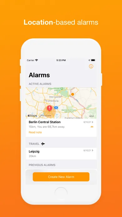 Glarm: Location-based alarms 스크린샷