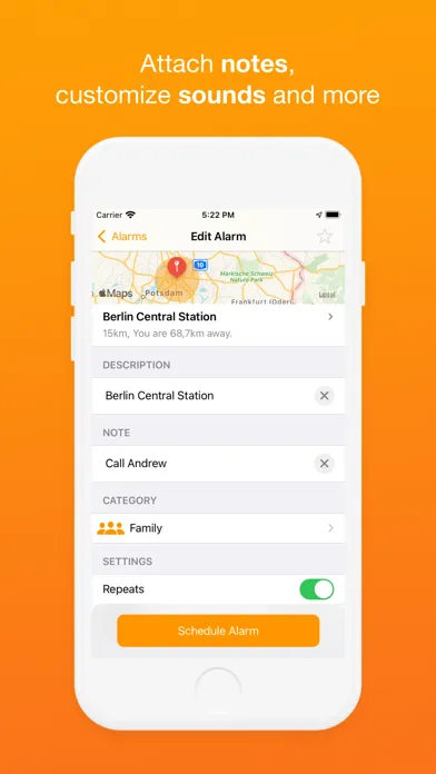 Glarm: Location-based alarms 스크린샷