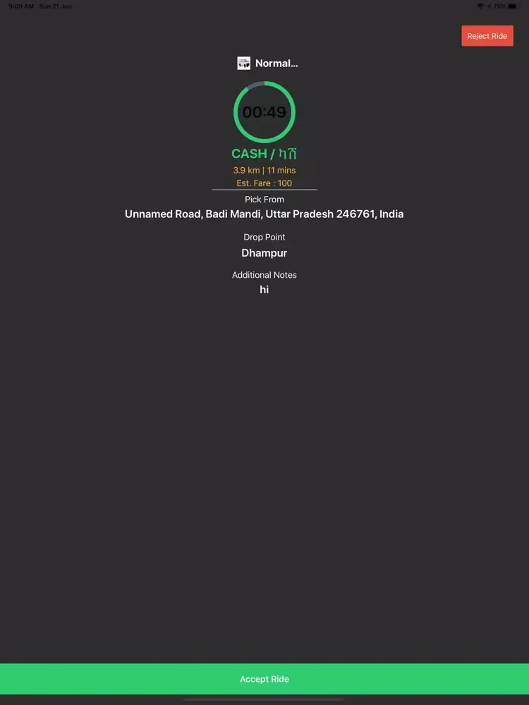 Adwa Taxi Driver iPad  Screenshots