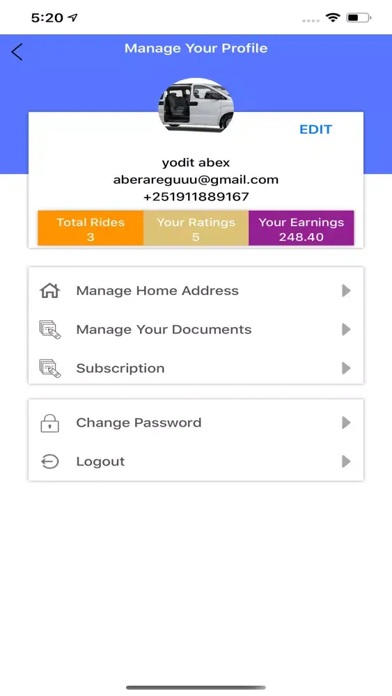 Adwa Taxi Driver Screenshots