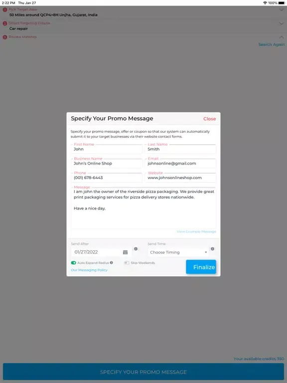 Zrzuty ekranu Pindrop Ads iPad 