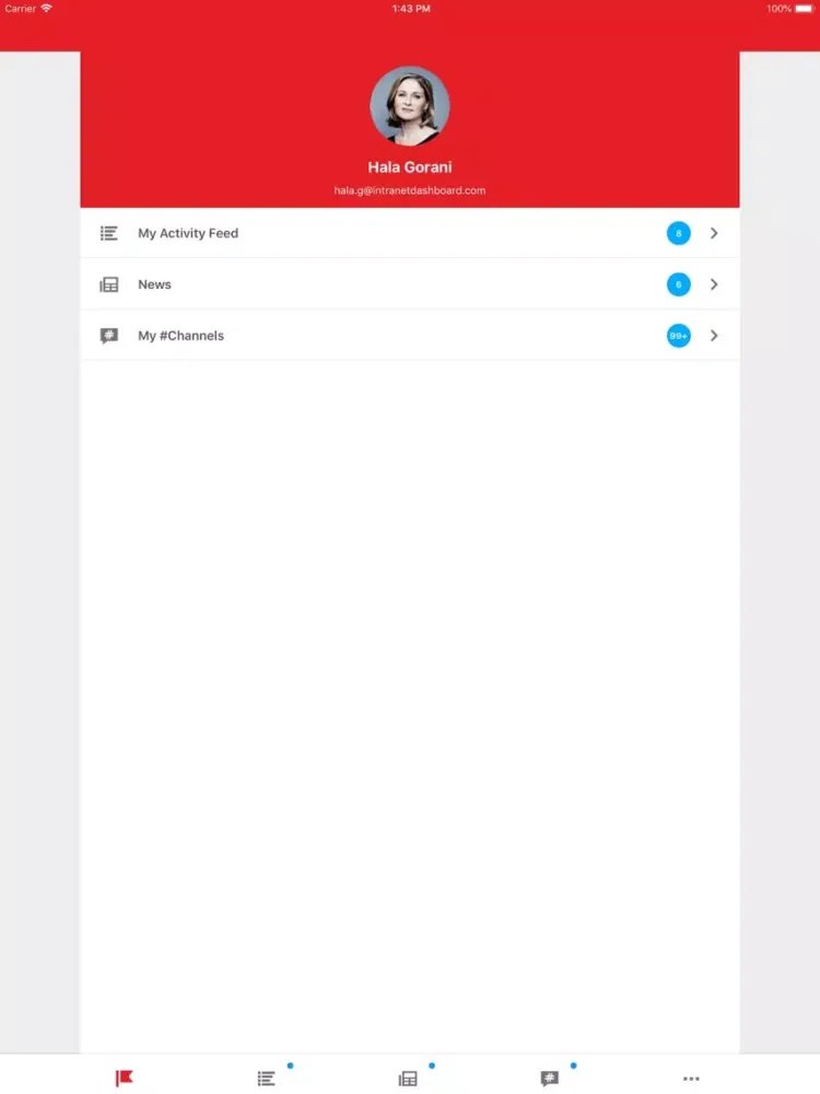 Zrzuty ekranu My iD - Intranet DASHBOARD iPad 